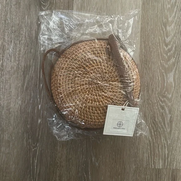 PENELOPE CASE Rattan Crossbody Bag NWT Brown 7” Scandi Girl Cottagecore Daily - Picture 10 of 10